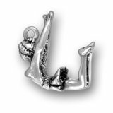 CHEERLEADER Sterling Silver Charm - CLEARANCE