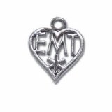 EMT - EMERGENCY MEDICAL TECH Sterling Silver Charm