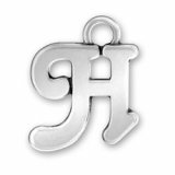 LETTER H Sterling Silver Charm - CLEARANCE
