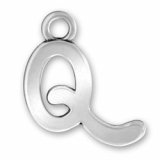 LETTER Q Sterling Silver Charm - CLEARANCE