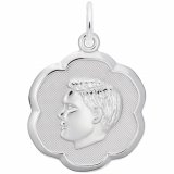 BOY'S HEAD SCALLOPED DISC - Rembrandt Charms