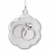 WEDDING RINGS SCALLOPED DISC - Rembrandt Charms