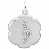 TREBLE CLEF SCALLOPED DISC - Rembrandt Charms