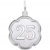 NUMBER TWENTY FIVE SCALLOPED DISC - Rembrandt Charms