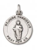 ST. JUDE MEDAL Sterling Silver Charm