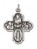 FOUR WAY MEDAL Sterling Silver Charm