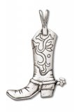 COWBOY BOOT Sterling Silver Charm