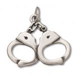 POLICE HANDCUFFS Sterling Silver Charm