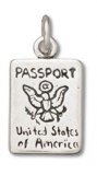 USA PASSPORT Sterling Silver Charm