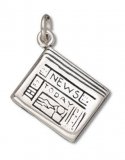 DAILY NEWSPAPER Sterling Silver Charm