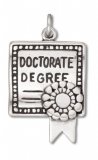 DOCTORATE DEGREE Sterling Silver Charm