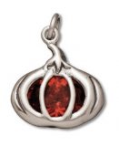 PUMPKIN with CRYSTAL Sterling Silver Charm