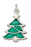 CHRISTMAS TREE Enameled Sterling Silver Charm