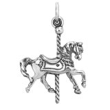 CAROUSEL HORSE sterling silver charm