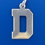 LETTER D - Box Style Sterling Silver Charm