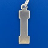 Letter I - Box Style Sterling Silver Charm