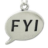 FYI Sterling Silver Charm
