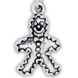 GINGERBREAD MAN Sterling Silver Charm