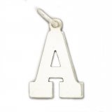 Letter A Sterling Silver Charm
