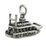 NEW ORLEANS PADDLE WHEEL Sterling Silver Charm