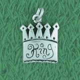 KING'S CROWN Sterling Silver Charm