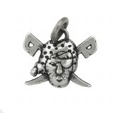PIRATE with SWORDS Sterling Silver Charm