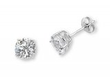 1.5CT ROUND CZ STUD Sterling Silver Earrings
