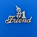 #1 Friend Sterling Silver Charm