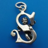 Angel Letter S Sterling Silver Charm