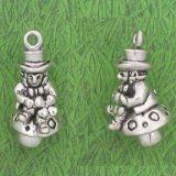 Leprechaun on Mushroom Sterling Silver Charm