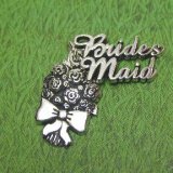 Bridesmaid and Bouquet Sterling Silver Charms