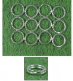 Split Rings - One Dozen  (12 pieces) - Sterling Silver