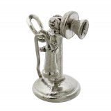 CANDLESTICK PHONE Vintage Sterling Silver Charm