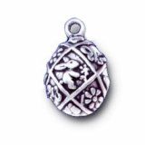 EASTER EGG with BUNNY Sterling Silver Charm