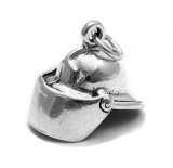 FIREFIGHTER'S HELMET with FACE SHIELD Sterling Silver Charm