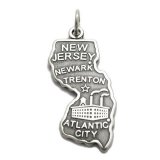 NEW JERSEY Sterling Silver Charm