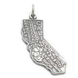 CALIFORNIA Sterling Silver Charm