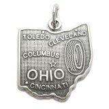 OHIO Sterling Silver Charm
