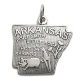 Arkansas Sterling Silver Charm