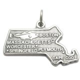 Massachusetts Sterling Silver Charm