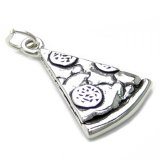 SLICE of PIZZA Sterling Silver Charm