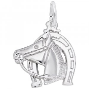 HORSE HEAD with HORSESHOE- Rembrandt Charms