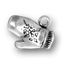 SKI MITTEN Sterling Silver Charm - CLEARANCE