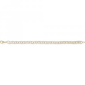 DOUBLE LINK CURB CLASSIC CHARM BRACELET WITH LOBSTER CLAW CLASP - 8 IN. - Rembrandt