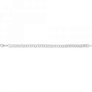 DOUBLE LINK CURB CLASSIC CHARM BRACELET WITH LOBSTER CLAW CLASP - 8 IN. - Rembrandt