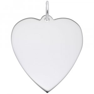 Large Classic Heart Silver Charm