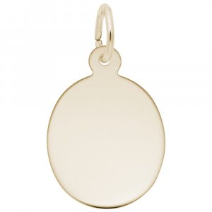 Oval Disc Gold Charm