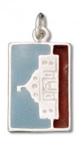 REMEMBER the ALAMO Enameled Sterling Silver Charm