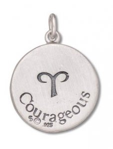 ARIES - COURAGEOUS (Mar 21- Apr 19) Sterling Silver Charm