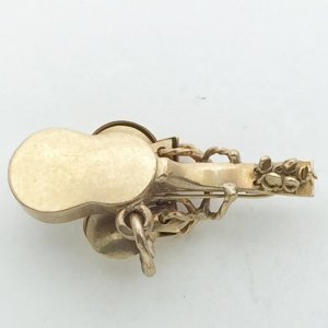 Flamenco Guitar with Castanets - 18K Gold Vintage Charm
